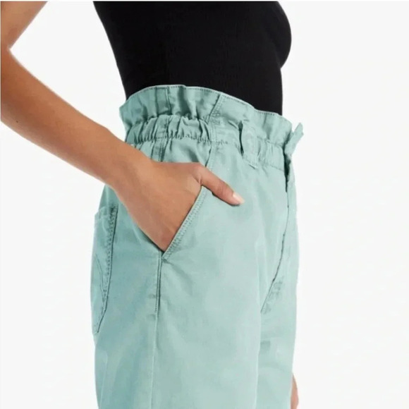 Mother The yo-yo ruffle greaser ankle in deep sea wash - Picture 3 of 14